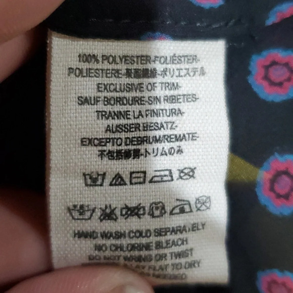 Free people navy purple medallion pattern sheer top - Picture 6 of 6